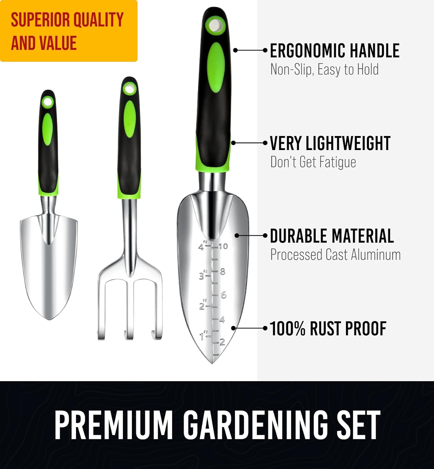 Heavy Duty Gardening Tools - 22-Piece Gardening Gifts for Women, Mom, Men - Durable, Ergonomic Garden Tool Set